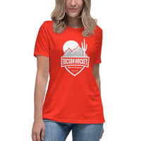 Tucson Hockey - Women's Relaxed T-Shirt - Front - White Logo