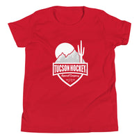 Tucson Hockey - Youth Short Sleeve T-Shirt - Front - White Logo
